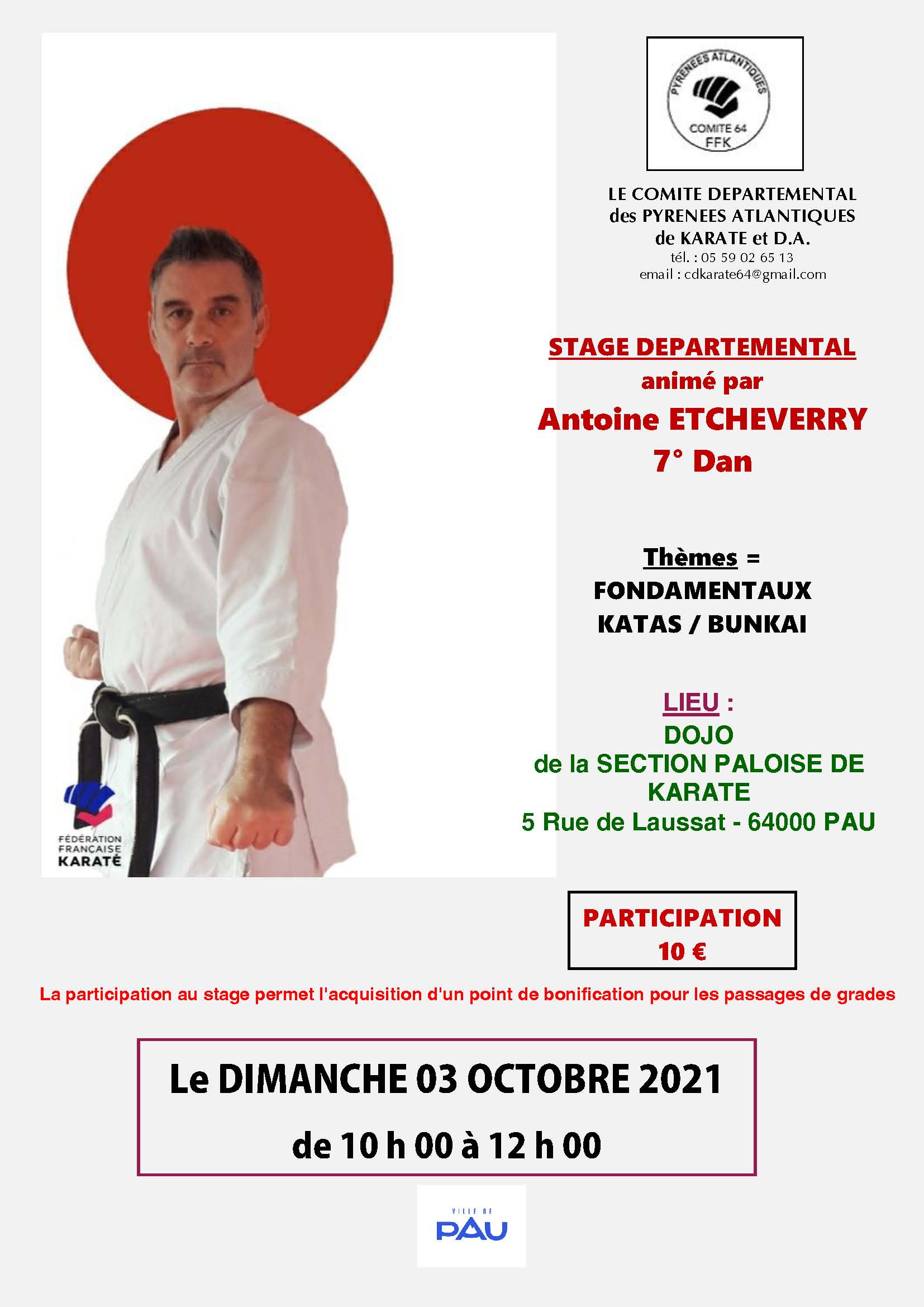 Stage Départemental KARATE